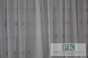 FIRANA HAFTOWANA , woal BIEL haft SREBRNO-SZARY , PROWANSJA , SHABBY , VINTAGE , RETRO