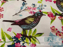 KUPON TKANINA 190 cm x 180 cm KWIATY PTAKI OKAZJA