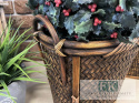 STYLOWY KOSZ bambus WYS 33 CM BOHO OSŁONKA STYLOWY KOSZ bambus WYS 33 CM BOHO OSŁONKA