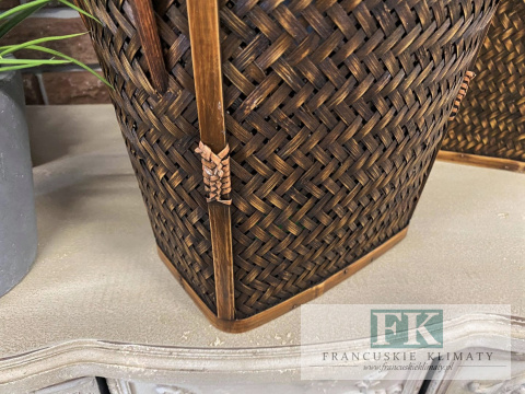 STYLOWY KOSZ bambus WYS 33 CM BOHO OSŁONKA STYLOWY KOSZ bambus WYS 33 CM BOHO OSŁONKA