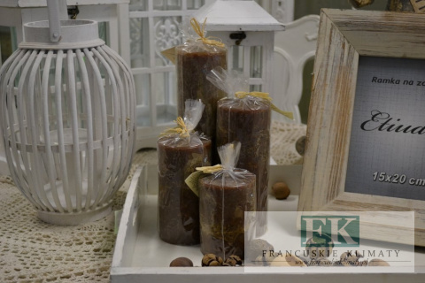 ŚWIECA ZAPACHOWA CZEKOLADA wys 18 cm PARAFINOWA WYKONANIE RĘCZNE HANDMADE RUSTIC ŚWIECA ZAPACHOWA CZEKOLADA wys 18 cm PARAFINOWA WYKONANIE RĘCZNE HANDMADE RUSTIC