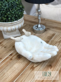 POIDŁO poidełko DŁOŃ DLA PTAKÓW 28 CM DO OGRODÓW SHABBY CHIC