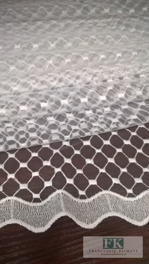 KUPON TKANINA MATERIAŁ 128x275 TIUL HAFTOWANY BIEL OKAZJA KUPON TKANINA MATERIAŁ 128x275 TIUL HAFTOWANY BIEL OKAZJA