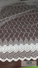 KUPON TKANINA MATERIAŁ185x280 TIUL HAFTOWANY BIEL OKAZJA KUPON TKANINA MATERIAŁ185x280 TIUL HAFTOWANY BIEL OKAZJA