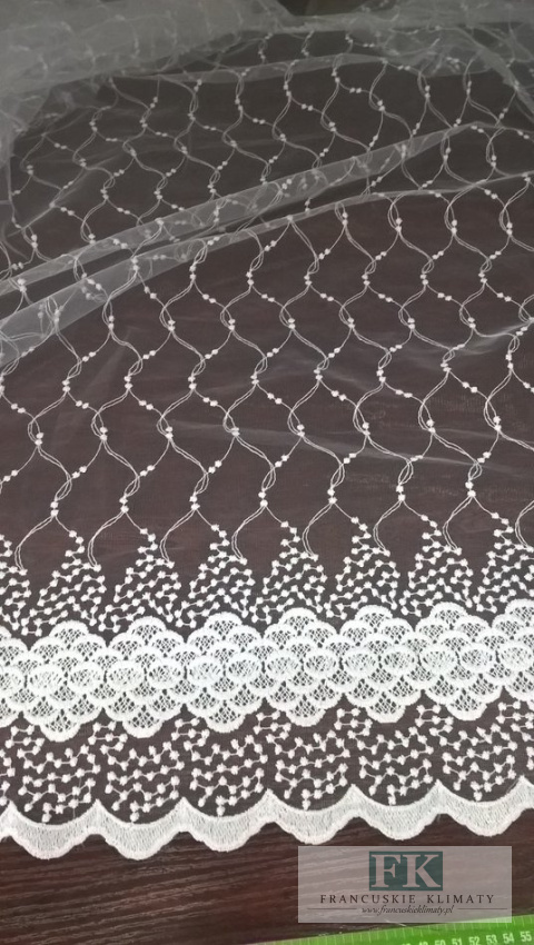 KUPON TKANINA MATERIAŁ185x280 TIUL HAFTOWANY BIEL OKAZJA KUPON TKANINA MATERIAŁ185x280 TIUL HAFTOWANY BIEL OKAZJA