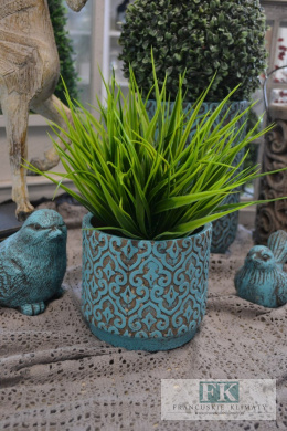 OSŁONKA DONICA 12,5 CM DO WNĘTRZ I OGRODÓW W STYLU BOHO RUSTYKALNYM VINTAGE