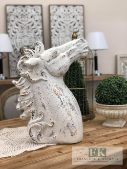 POPIERSIE 52 cm ! GŁOWA KOŃ postarzana SHABBY , PROWANSJA , VINTAGE