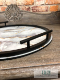 TACA DEKORACYJNA OKRĄGŁA FI 43 CM , shabby prowansja TACA DEKORACYJNA OKRĄGŁA FI 43 CM , shabby prowansja
