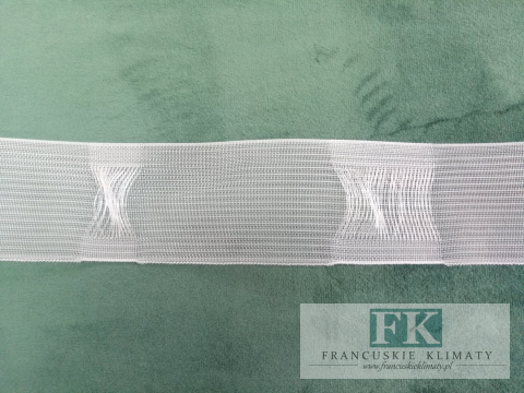 TAŚMA MARSZCZĄCA / UKŁADAJĄCA 1:2 FALA 5 cm na rurkę karnisza , taśma do firan zasłon TAŚMA MARSZCZĄCA / UKŁADAJĄCA 1:2 FALA 5 cm na rurkę karnisza , taśma do firan zasłon