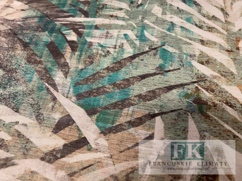 KUPON TKANINA 235X140 PASTELOWE LIŚCIE OKAZJA