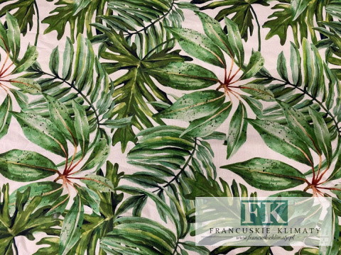 KUPON TKANINA 340 cm x 140 cm LIŚCIE OKAZJA