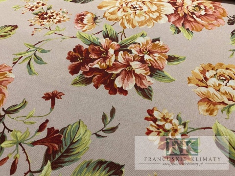 KUPON TKANINA 62 CM X115 CM HERBACIANE KWIATY OKAZJA