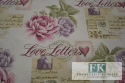KUPON TKANINA 60 cm x 180 cm KWIATY LETTERS FIOLETOWY KUPON TKANINA 60 cm x 180 cm KWIATY LETTERS FIOLETOWY