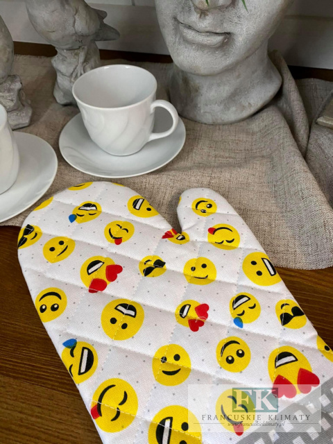 ŁAPKA DWUSTRONNA RĘKAWICA KUCHENNA EMOTKI 100% BAWEŁNA ŁAPKA DWUSTRONNA RĘKAWICA KUCHENNA EMOTKI 100% BAWEŁNA