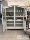 FRANCUSKI KREDENS BIBLIOTEKA witryna DĄB szer. 136,5 cm biały SHABBY PROWANSJA vintage FRANCUSKI KREDENS BIBLIOTEKA witryna DĄB szer. 136,5 cm biały SHABBY PROWANSJA vintage