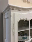 FRANCUSKI KREDENS BIBLIOTEKA witryna DĄB szer. 136,5 cm biały SHABBY PROWANSJA vintage FRANCUSKI KREDENS BIBLIOTEKA witryna DĄB szer. 136,5 cm biały SHABBY PROWANSJA vintage