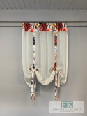 STYLOWA ROLETA ROLETKA SZER 140 CM KWIATY BATYST EKRAN PANEL