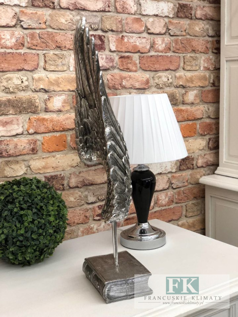 OZDOBA DO WNĘTRZ "SKRZYDŁO" stare srebro wys. 60 cm