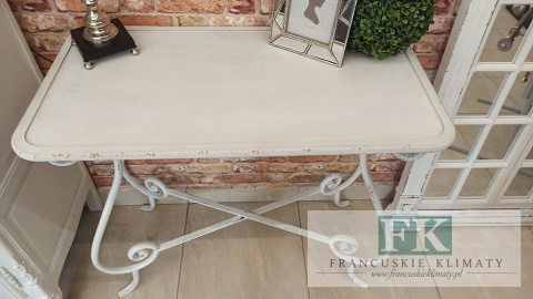 KONSOLA stolik 90 cm metal SHABBY PROWANSJA KONSOLA stolik 90 cm metal SHABBY PROWANSJA