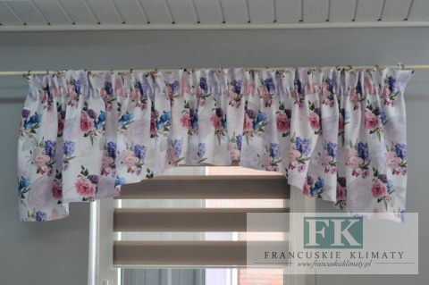 LAMBREKIN ŁUK KWIATY 300/50 PROWANSJA RETRO , SHABBY