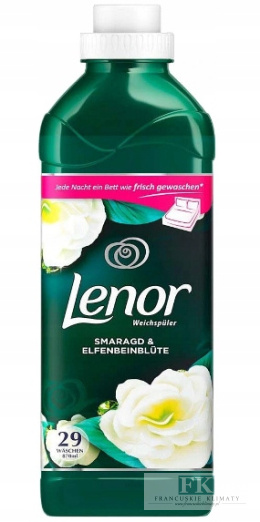 LENOR 870 ML/29 PRAŃ SMARAGD & ELFENBEINBLUTE ORYGINALNA CHEMIA NIEMIECKA PŁYN DO PŁUKANIA