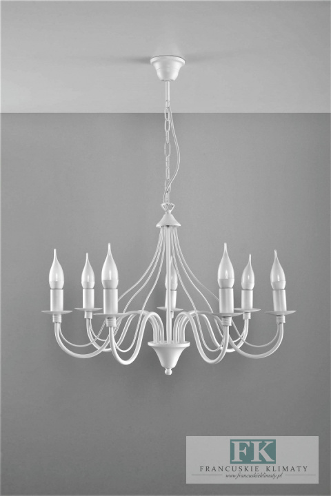 ŻYRANDOL lampa "LOARA " BIAŁA 7 RAMIENNA BIAŁY sHABBY prowansja ŻYRANDOL lampa "LOARA " BIAŁA 7 RAMIENNA BIAŁY sHABBY prowansja