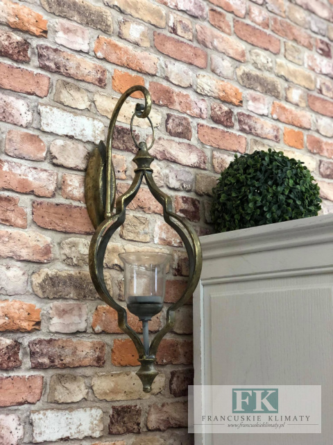 METALOWY LAMPION WISZĄCY 52 cm W KOLORZE ZŁOTYM W STYLU PROWANSALSKIM, FRANCUSKIM, SHABBY METALOWY LAMPION WISZĄCY 52 cm W KOLORZE ZŁOTYM W STYLU PROWANSALSKIM, FRANCUSKIM, SHABBY