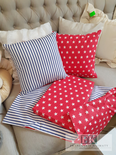 POŚCIEL 5 elementów ! 100 % bawełna PASKI GWIAZDKI 160X 200