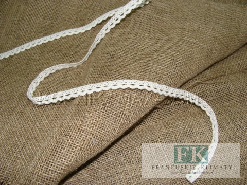 PROWANSJA! KORONKA 100 % BAWEŁNA krem biel 1 cm PROWANSJA! KORONKA 100 % BAWEŁNA krem biel 1 cm