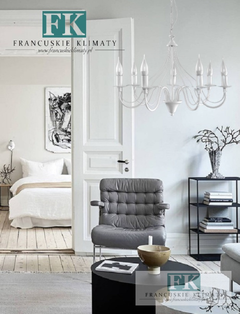 ŻYRANDOL lampa "LOARA " BIAŁA 7 RAMIENNA BIAŁY sHABBY prowansja ŻYRANDOL lampa "LOARA " BIAŁA 7 RAMIENNA BIAŁY sHABBY prowansja