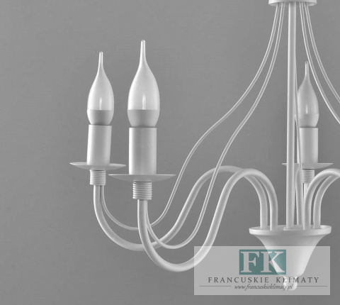 ŻYRANDOL lampa "LOARA " BIAŁA 7 RAMIENNA BIAŁY sHABBY prowansja ŻYRANDOL lampa "LOARA " BIAŁA 7 RAMIENNA BIAŁY sHABBY prowansja