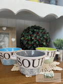 BULIONÓWKA SOUP WYS. 8 CM SZARA styl francuski, shabby, vintage