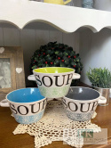 BULIONÓWKA SOUP WYS. 8 CM SZARA styl francuski, shabby, vintage