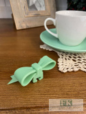 KOMPLET KPL FILIŻANEK ZIELONE KOKARDKI ZE SPODKIEM