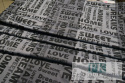 KUPON TKANINA DWUSTRONNA 410/300 LITERKI STAL-CZERŃ KAZJA KUPON TKANINA DWUSTRONNA 410/300 LITERKI STAL-CZERŃ KAZJA