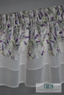 LAMBREKIN LAWENDA BATYST 400/45 , PROWANSJA , SHABBY CHIC, RETRO , VINTAGE falbany