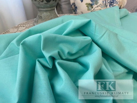 TKANINA BAWEŁNA 100% SZEROKOŚĆ 160 CM , MIĘTA , PROWANSJA