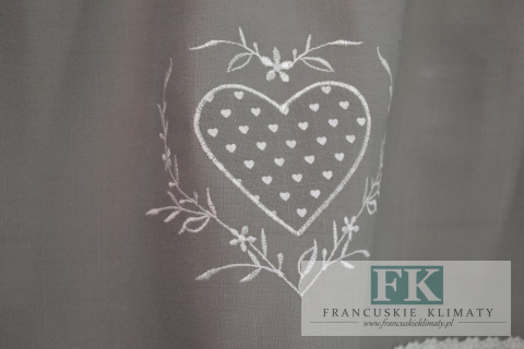 ZAZDROSTKA 40X100 KOLEKCJA SZARE SERCE SHABBY PROWANSJA FRANCJA