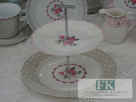 KOLEKCJA PINK ROSES PATERA 2-poziomowa styl francuski, shabby, vintage KOLEKCJA PINK ROSES PATERA 2-poziomowa styl francuski, shabby, vintage