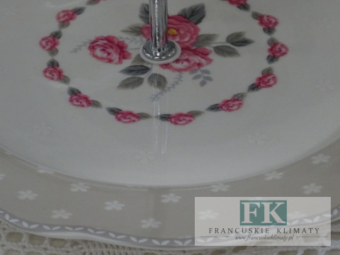 KOLEKCJA PINK ROSES PATERA 2-poziomowa styl francuski, shabby, vintage KOLEKCJA PINK ROSES PATERA 2-poziomowa styl francuski, shabby, vintage
