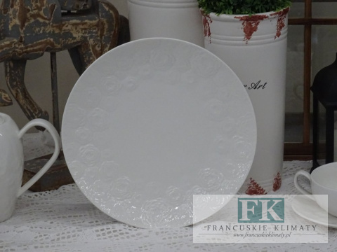 KOLEKCJA RUBELLA TALERZ PŁASKI śr. 27 cm styl francuski, shabby, vintage
