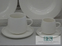 KOLEKCJA WHITE DROP FILIŻANKA ZE SPODKIEM poj. 120 ml. styl francuski, shabby, vintage