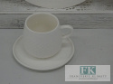 KOLEKCJA WHITE DROP FILIŻANKA ZE SPODKIEM poj. 120 ml. styl francuski, shabby, vintage