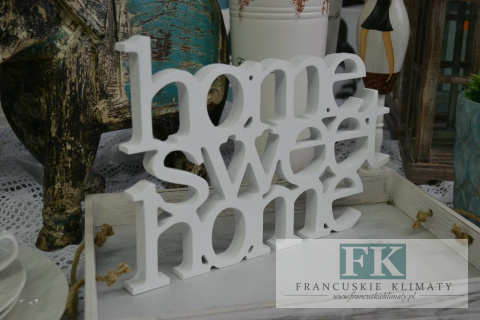 NAPIS drewniany HOME SWEET HOME WYS 24 CM VITAGE LOFT