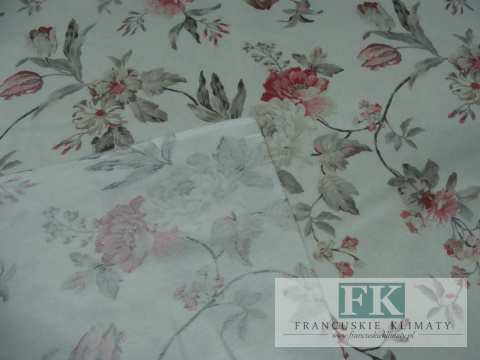 TKANINA ZASŁONOWA OBRUSOWA SZER 140 CM MARANTA drobna MALINOWA