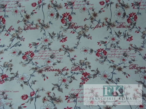 TKANINA ZASŁONOWA OBRUSOWA SZER 180 CM rosa czerwona