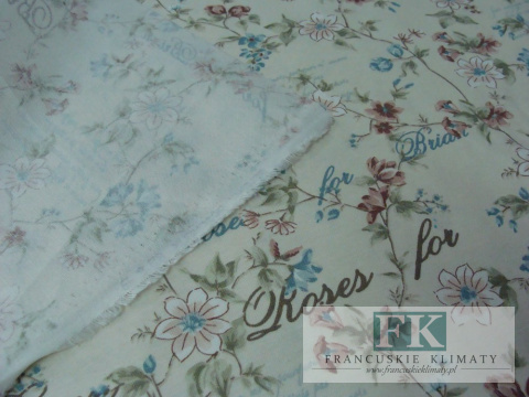 TKANINA ZASŁONOWA OBRUSOWA SZER 180 CM rosa niebieska