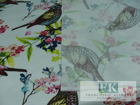 TKANINA ZASŁONOWA OBRUSOWA SZER 180 CM ptaki