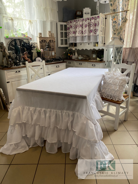 CUDEŃKO OBRUS FALBANY 230x320 STYL FRANCUSKI CUDEŃKO OBRUS FALBANY 230x320 STYL FRANCUSKI