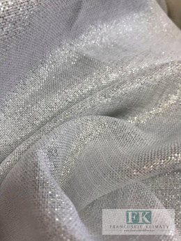 Materiał ZASŁONY obrusy GLAMOUR GLANS 280 ŁAMANA BIEL
